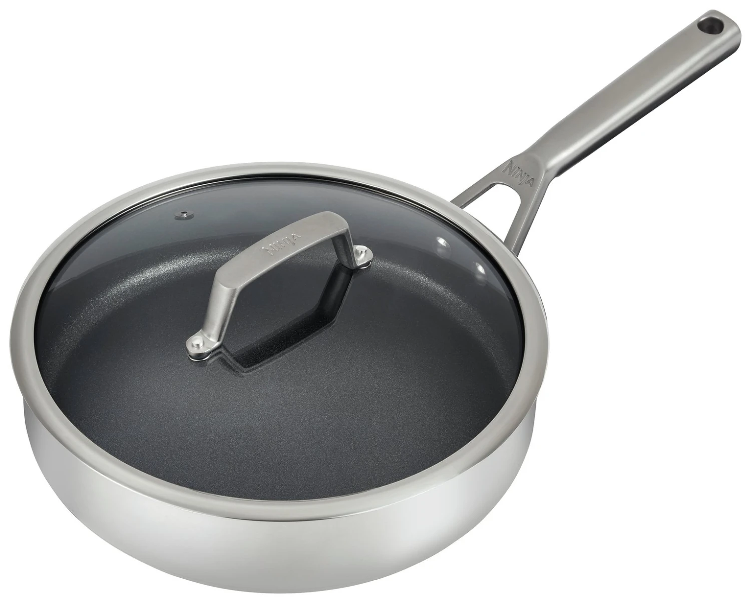 Ninja Zerostick 26cm Stainless Steel Non Stick Saute Pan 1 Ninja Zerostick 26cm Stainless Steel Non Stick Saute Pan
