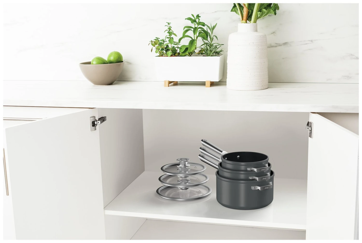 Ninja Zerostick Stackable 3 Piece Non Stick Pan Set 3 Ninja Zerostick Stackable 3 Piece Non Stick Pan Set - Image 3