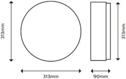 Philips Doris Bathroom Luminaire Flush To Ceiling Light -Cooking and dining Shop 1122585 R Z004A