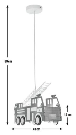 Glow Kids Fire Engine Ceiling Light - Red -Cooking and dining Shop 1151367 R E001