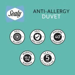 Sealy Anti Allergy Hollowfibre 10.5Tog Duvet - Single -Cooking and dining Shop 1156623 R Z009A