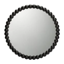 Habitat Beaded Round Wall Mirror - Black - 70x70cm 8 Habitat Beaded Round Wall Mirror - Black - 70x70cm -Cooking and dining Shop 1182934 R Z003A
