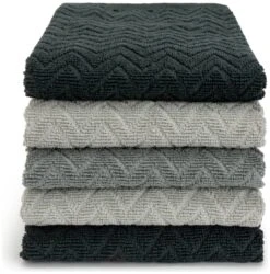 Habitat Zig Zag Terry Pack Of 5 Tea Towels -Cooking and dining Shop 1185182 R Z002A
