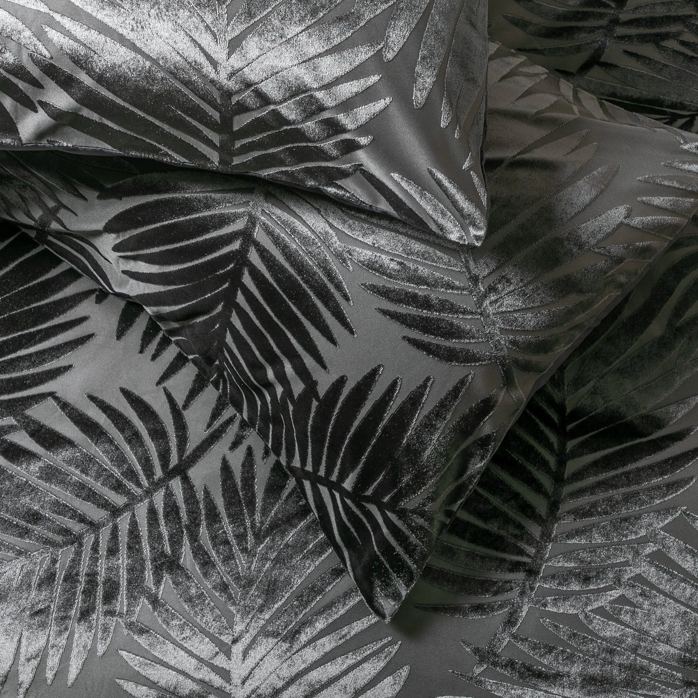 Habitat Velvet Feather Charcoal Bedding Set - Double 4 Habitat Velvet Feather Charcoal Bedding Set - Double - Image 4