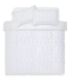 Habitat Seersucker Square White Bedding Set - Single -Cooking and dining Shop 1232554 R Z002A