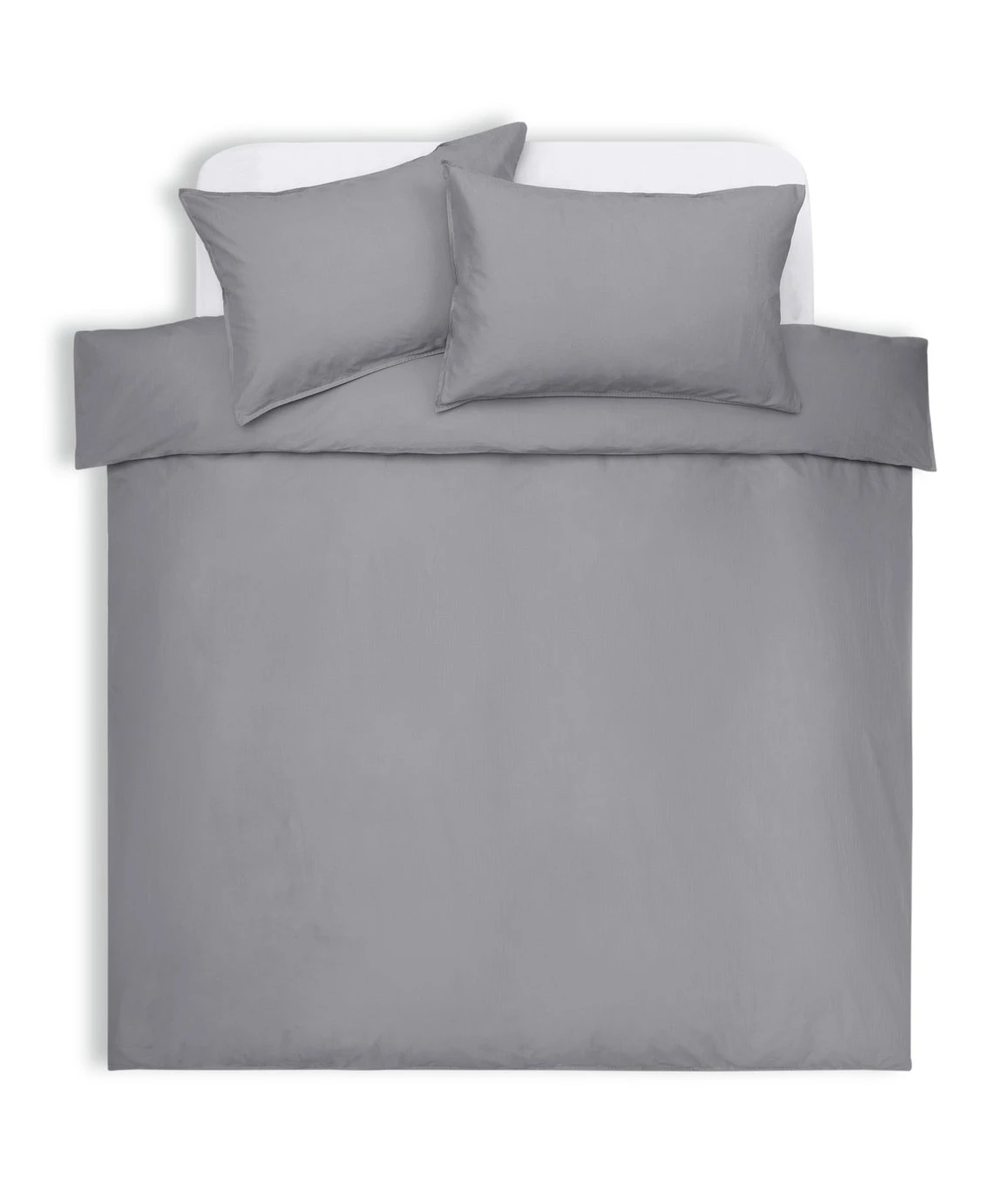 Habitat Cotton 180TC Linen Look Grey Bedding Set - Single 2 Habitat Cotton 180TC Linen Look Grey Bedding Set - Single - Image 2
