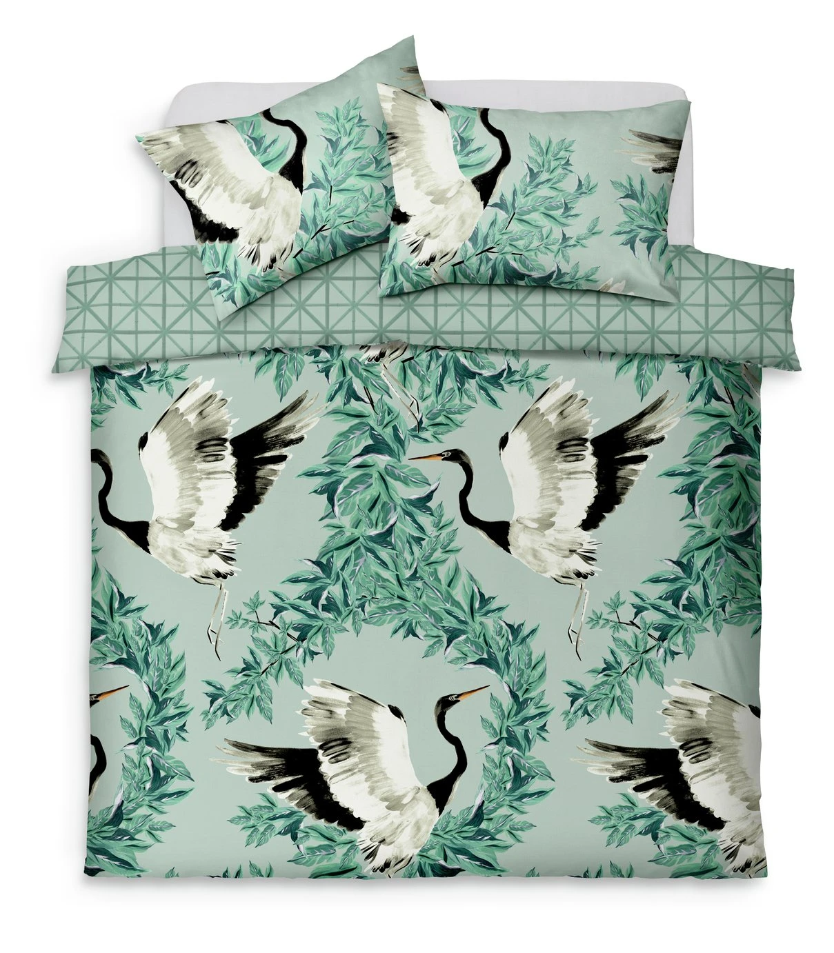 Habitat Crane Panel Green Bedding Set - Single 3 Habitat Crane Panel Green Bedding Set - Single - Image 3