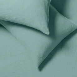 Habitat Cotton 200TC Muslin Green Bedding Set - Double -Cooking and dining Shop 1233319 R Z003A