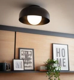 Habitat Modern Globe Metal Bathroom Ceiling Light - Black -Cooking and dining Shop 1233584 R Z002C