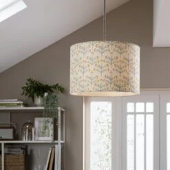 Habitat Floral Print Faux Linen Shade - Cream And Orange -Cooking and dining Shop 1233663 R Z002C