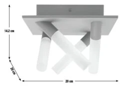 Habitat Metal 4 Light LED Bathroom Flush Ceiling Light-Black 7 Habitat Metal 4 Light LED Bathroom Flush Ceiling Light-Black -Cooking and dining Shop 1233687 R E001