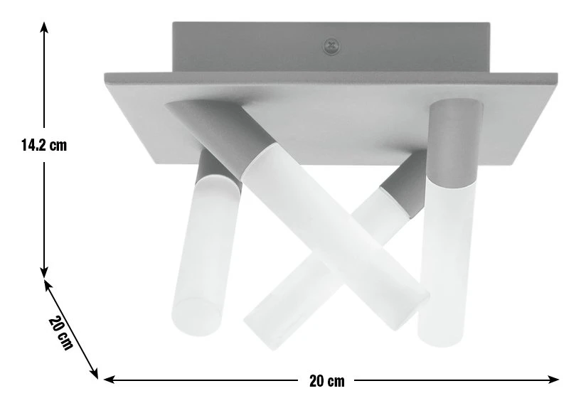 Habitat Metal 4 Light LED Bathroom Flush Ceiling Light-Black 3 Habitat Metal 4 Light LED Bathroom Flush Ceiling Light-Black - Image 3