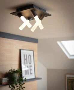 Habitat Metal 4 Light LED Bathroom Flush Ceiling Light-Black 9 Habitat Metal 4 Light LED Bathroom Flush Ceiling Light-Black -Cooking and dining Shop 1233687 R Z002C