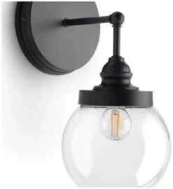 Habitat Globe Metal Bathroom Wall Light - Black -Cooking and dining Shop 1233773 R Z002A
