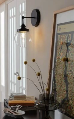 Habitat Globe Metal Bathroom Wall Light - Black -Cooking and dining Shop 1233773 R Z002C