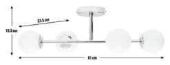 Habitat Metal 4 Light Bathroom Flush Ceiling Light - Chrome 8 Habitat Metal 4 Light Bathroom Flush Ceiling Light - Chrome -Cooking and dining Shop 1233807 R E001