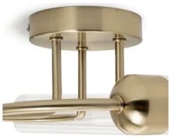 Habitat Ribbed Metal 3 Light Bathroom Ceiling Light - Gold 10 Habitat Ribbed Metal 3 Light Bathroom Ceiling Light - Gold -Cooking and dining Shop 1233845 R Z003A