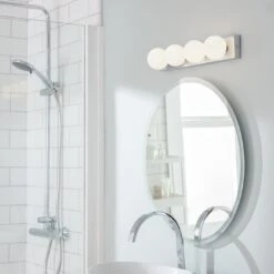 Habitat Metal 4 Light Bathroom Wall Light - Chrome -Cooking and dining Shop 1233852 R Z002C