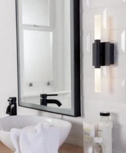 Habitat Metal 2 Light LED Bathroom Wall Light - Black -Cooking and dining Shop 1233876 R Z002C