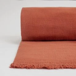 Habitat Cotton Plain Textured Throw - Terracotta - 150x200cm -Cooking and dining Shop 1244212 R Z002A