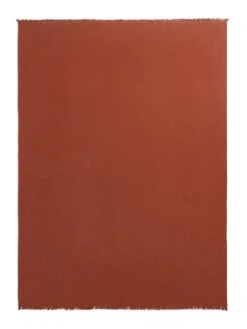 Habitat Cotton Plain Textured Throw - Terracotta - 150x200cm -Cooking and dining Shop 1244212 R Z004A