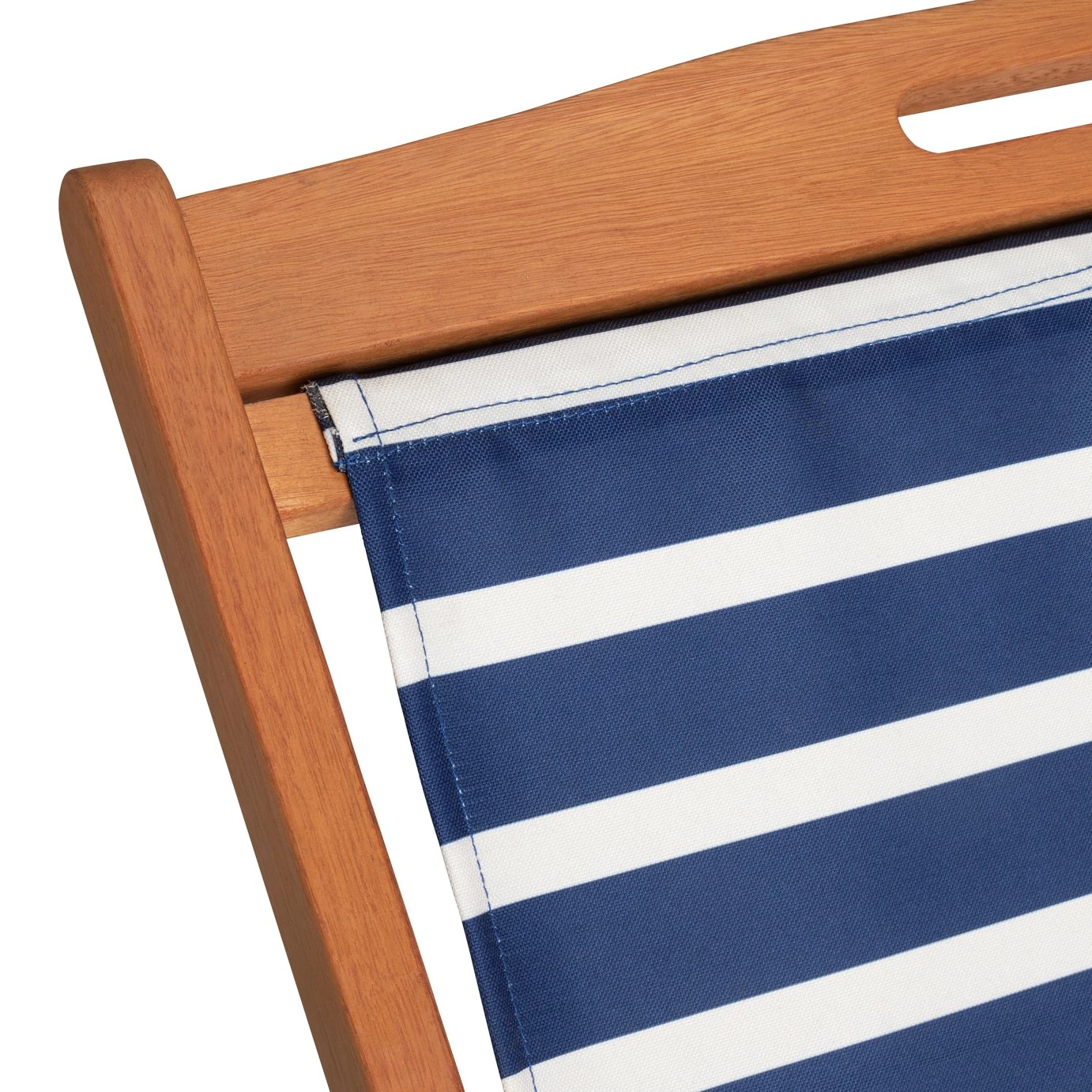 Habitat Folding Wooden Garden Deck Chair - Blue 8 Habitat Folding Wooden Garden Deck Chair - Blue - Image 8