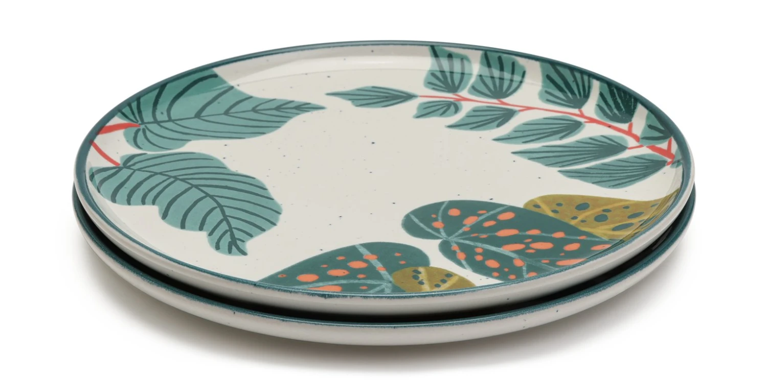 Habitat X Kew Set Of 2 Ceramic Side Plate 4 Habitat X Kew Set Of 2 Ceramic Side Plate - Image 4