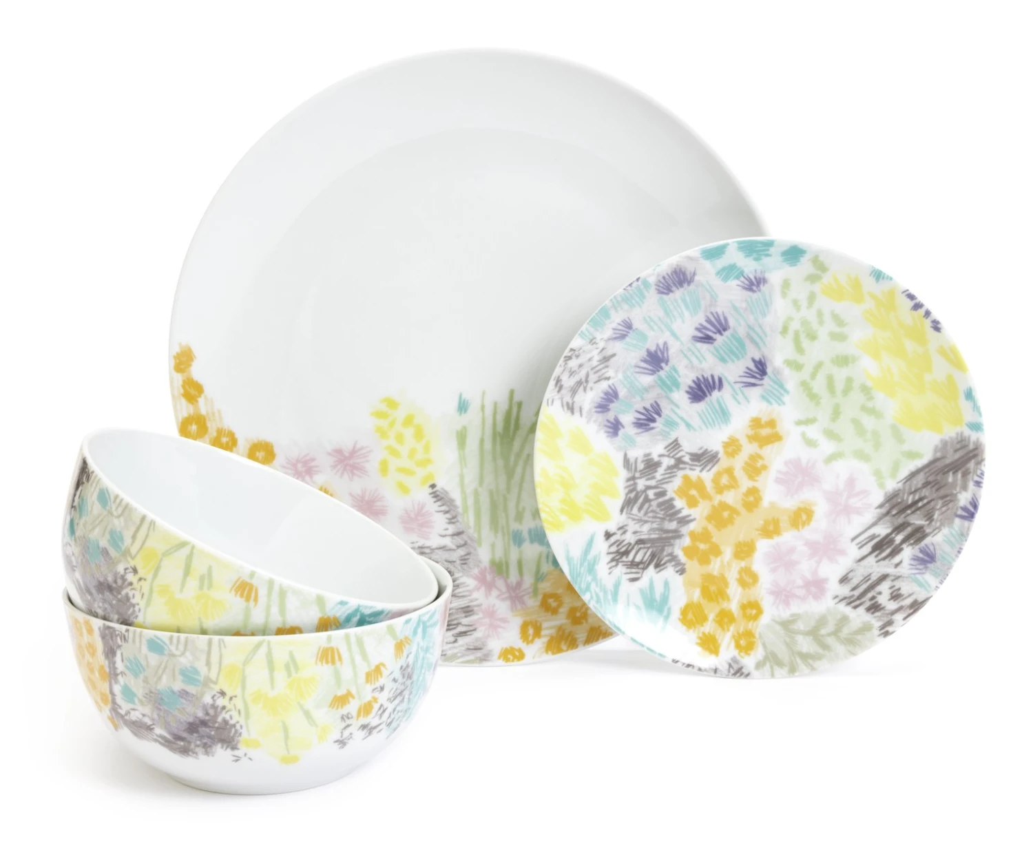 Habitat Floral 12 Piece Porcelain Dinner Set 1 Habitat Floral 12 Piece Porcelain Dinner Set
