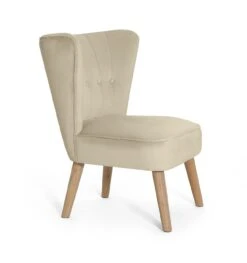 Habitat Alexis Velvet Cocktail Chair - Cream 15 Habitat Alexis Velvet Cocktail Chair - Cream -Cooking and dining Shop 1341294 R Z004A