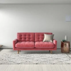 Habitat Fenner Velvet 2 Seater Sofa - Moss Green -Cooking and dining Shop 1345166 R Z002C