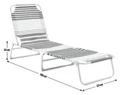 Habitat Folding Metal Sun Lounger - Blue -Cooking and dining Shop 1346141 R E001