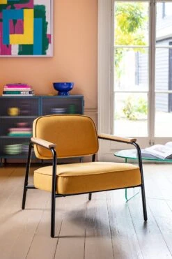 Habitat Jesper Fabric Accent Chair - Yellow -Cooking and dining Shop 1402047 R Z002C