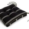 Habitat Woven Stripe Pack Of 2 Seat Cushion - Black