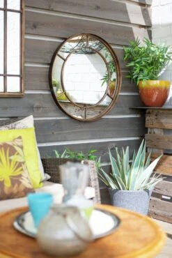 Aston & Wold Valencia Round Garden Mirror - Gold -Cooking and dining Shop 1406483 R Z003A