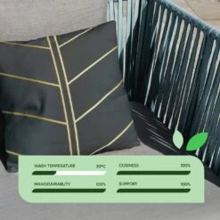 Streetwize Gold Palm Printed Outdoor Cushion - Pack Of 4 -Cooking and dining Shop 1480100 R Z003A