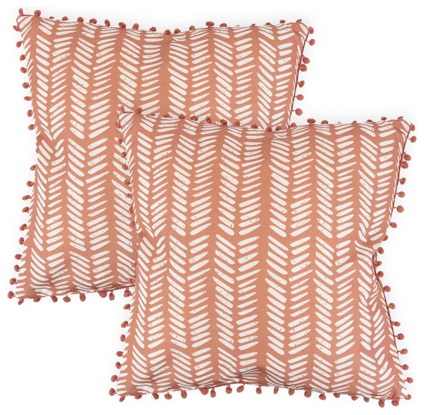 Streetwize Terracotta Fern Outdoor Cushion - Pack Of 4 4 Streetwize Terracotta Fern Outdoor Cushion - Pack Of 4 - Image 4
