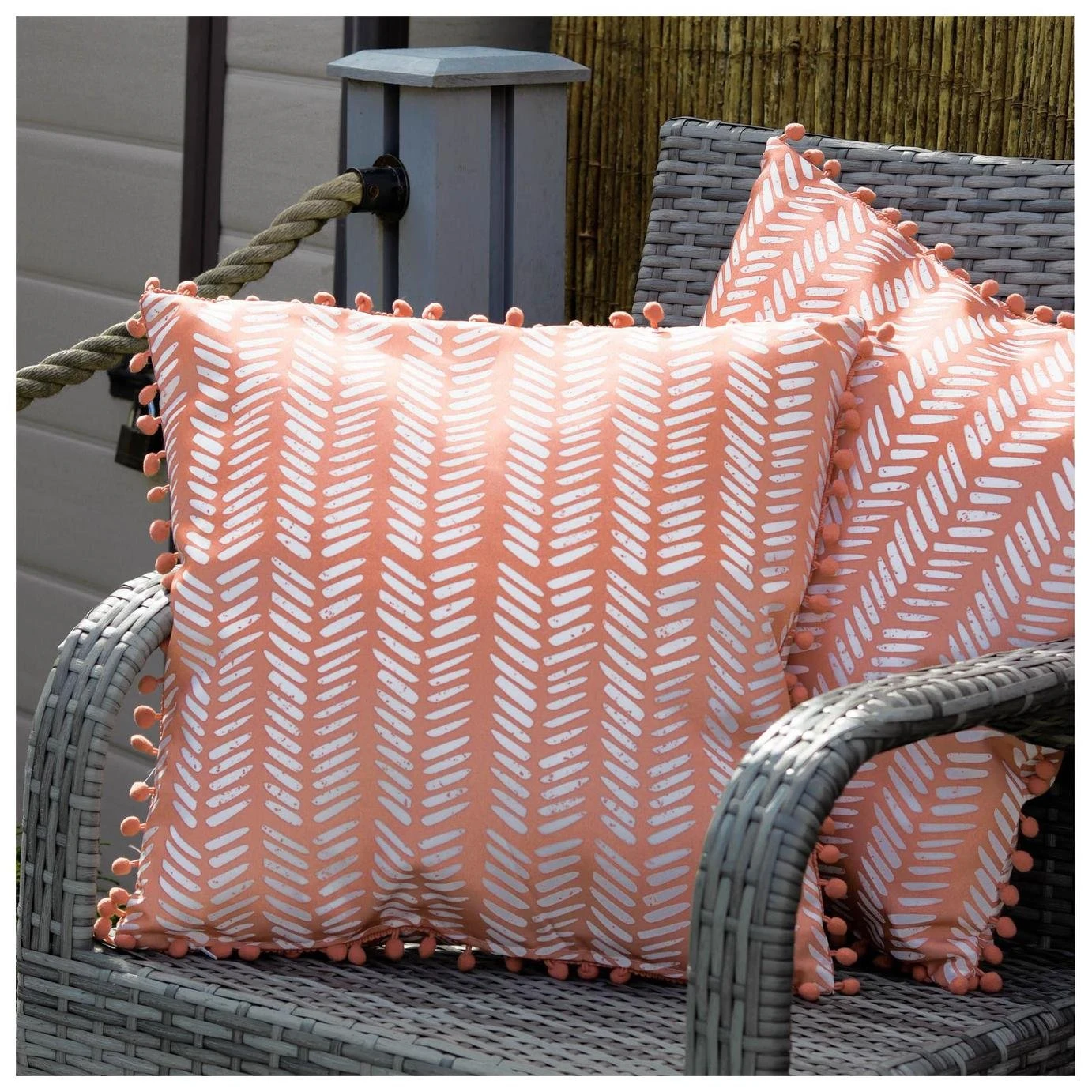 Streetwize Terracotta Fern Outdoor Cushion - Pack Of 4 6 Streetwize Terracotta Fern Outdoor Cushion - Pack Of 4 - Image 6