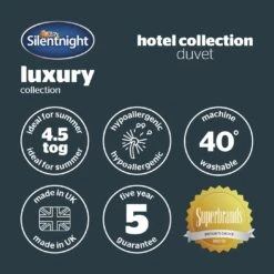 Silentnight Hotel Collection 4.5 Tog Duvet - Single -Cooking and dining Shop 1487316 R Z009A