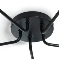 Habitat Rayner Steel 5 Light LED Flush Ceiling Light - Black -Cooking and dining Shop 1518261 R Z004A