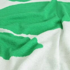 Habitat Floral Pattern Knit Throw - White & Green -125x150cm -Cooking and dining Shop 1953716 R Z003A