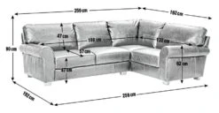 Habitat Salisbury Leather Left Hand Corner Sofa - Black -Cooking and dining Shop 1954526 R E001