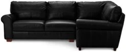 Habitat Salisbury Leather Left Hand Corner Sofa - Black -Cooking and dining Shop 1954526 R Z002A