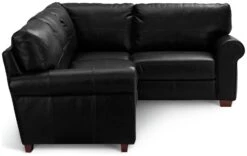 Habitat Salisbury Leather Left Hand Corner Sofa - Black -Cooking and dining Shop 1954526 R Z003A