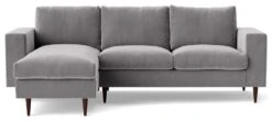 Swoon Evesham Velvet Left Hand Corner Sofa - Silver Grey 11 Swoon Evesham Velvet Left Hand Corner Sofa - Silver Grey -Cooking and dining Shop 1971114 R Z002A