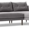 Swoon Kalmar Velvet Right Hand Corner Sofa - Silver Grey