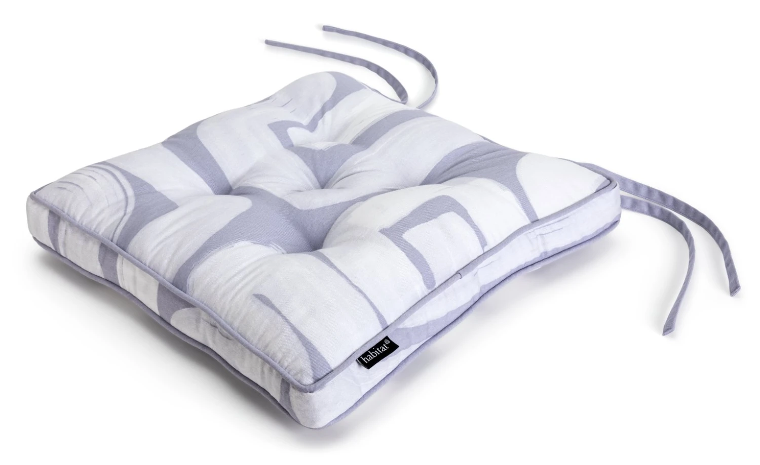 Habitat Brushstroke Pack Of 2 Seat Cushion - Grey 1 Habitat Brushstroke Pack Of 2 Seat Cushion - Grey