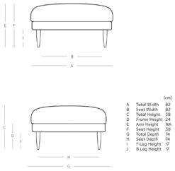 Swoon Kalmar Velvet Ottoman Footstool - Granite Grey -Cooking and dining Shop 1974434 R E001