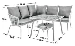 Habitat 7 Seater Rattan Effect Garden Corner Sofa Set- Black -Cooking and dining Shop 1975165 R E001