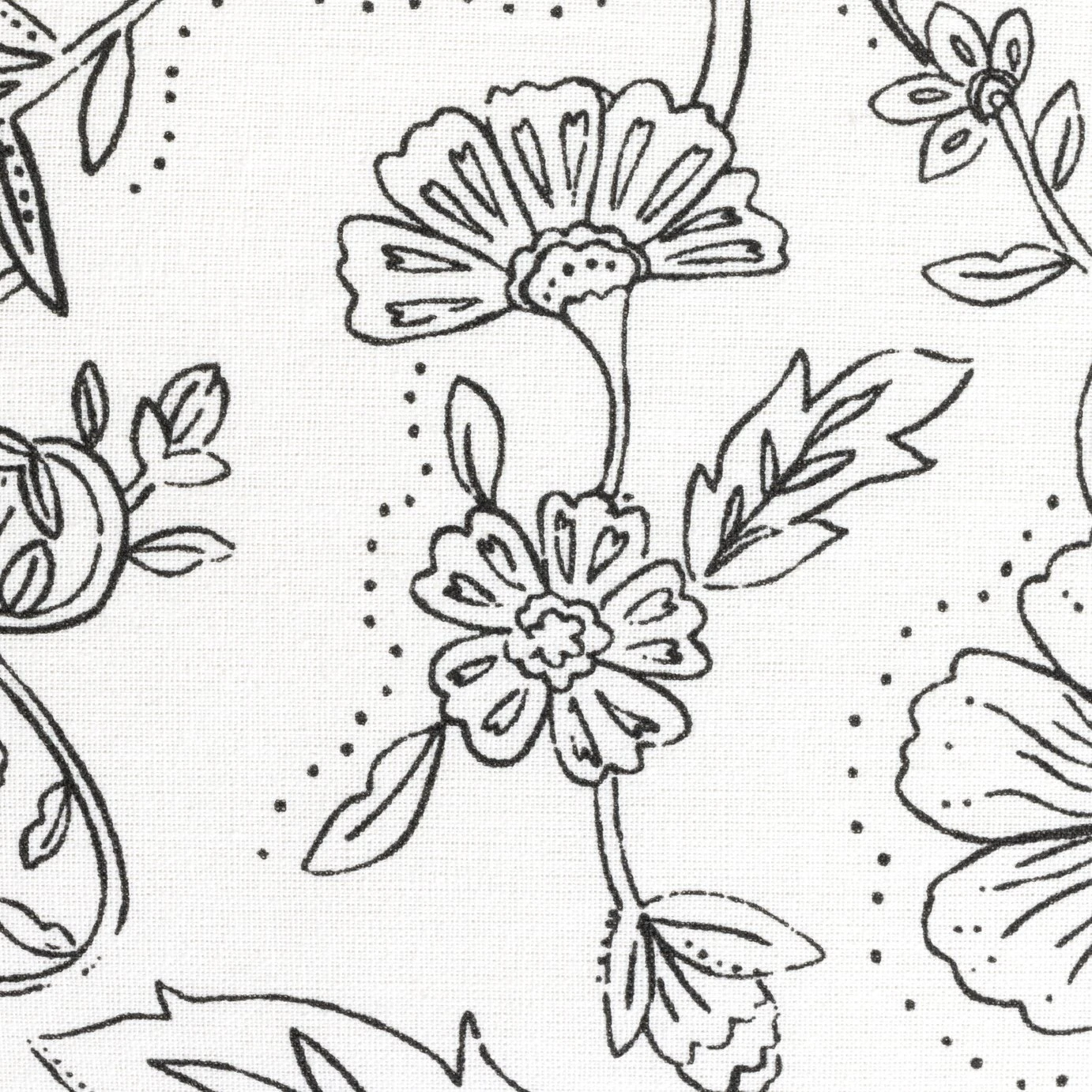 Argos Home Mono Floral Black And White Bedding Set - Single 2 Argos Home Mono Floral Black And White Bedding Set - Single - Image 2