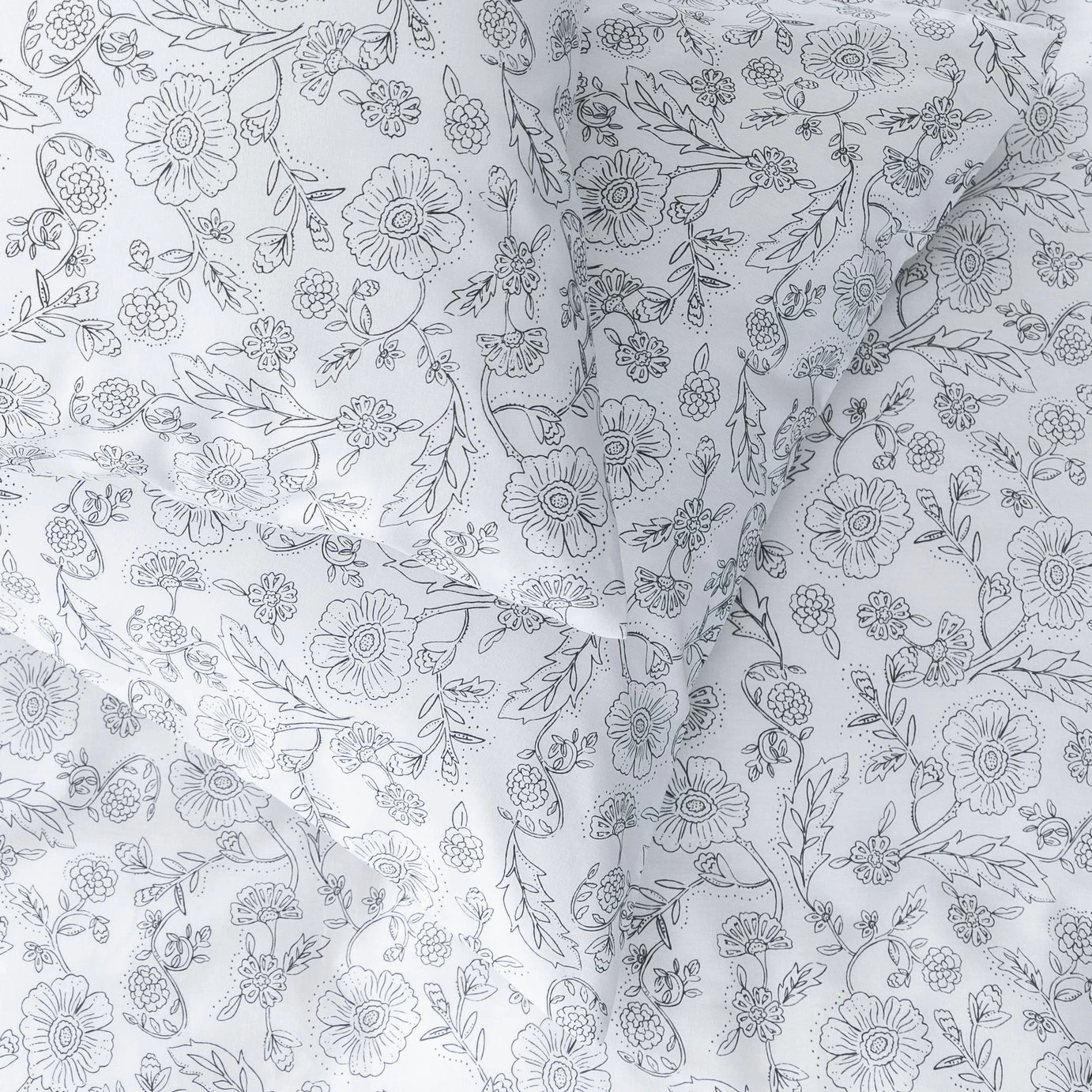 Argos Home Mono Floral Black And White Bedding Set - Single 4 Argos Home Mono Floral Black And White Bedding Set - Single - Image 4